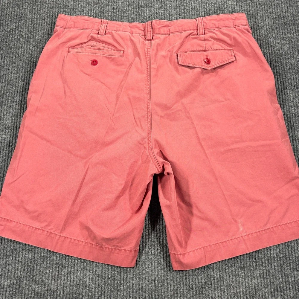Cremieux Chino Shorts Mens Size 40 Pink Classics Cotton Flat Front